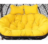 Waterproof 2-Person Hammock Swing Cushion, Removable & Washable Double Egg Chair Pillow, Comfortable 2-Seater Hanging Basket Cushion for Outdoor Relaxation