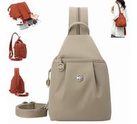 Waterproof 2-Way Commuter Bag,3-in-1 Convertible Travel Backpack,Anti-Theft Multi-compartment Travel Tote,Mini Oxford Cloth Travel Daypack for Sports Work Airplane Outdoors College Hiking (Khaki)