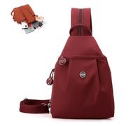 Waterproof 2-Way Commuter Bag, Convertible Tote Backpack, Anti-Theft Work Bag for Women, 30x21x14cm, Red, L, Minimal