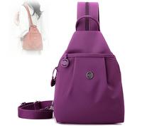 Waterproof 2-Way Commuter Bag, Convertible Travel Bag, Small Backpack Purse for Women, Anti-Theft Travel Tote, Mini Oxford Cloth Travel Daypack for Fitness Commuting Travel (Purple)