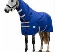 Waterproof 200g 1200 Denier Ripstop Heavy Duty Turnout Rug Extra Deep with Detachable Neck (Saphire Blue, 6'3)