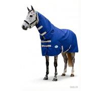 Waterproof 200g 1200 Denier Ripstop Heavy Duty Turnout Rug Extra Deep with Detachable Neck (Saphire Blue, 6'9)