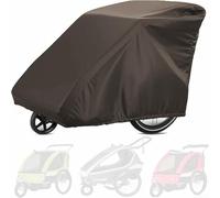 Waterproof 210D Bike Trailer Cover Oxford with PU Coating Windproof Drawstring for Qeridoo Compatible (Coffee color)