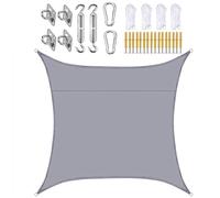 Waterproof 2x2 Sun e Sail UV Protect & Sune for Balcony Recular Canopy for Patio Garden & RV Includes Mounting Kit Grey