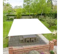 Waterproof 2x5.5m Sun Shade Sail - 100% PES UV Resistant 50cm Hole Spacing with Tension Ropes Perfect for Patios Balconies Outdoor Canopy White