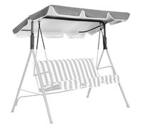 Waterproof 3-Seater Garden Swing Canopy Replacement - Heavy Duty Anti-UV Windproof Cover Rip Proof Hammock Top 195x125x15cm Green Perfect for Outdoor Use