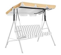 Waterproof 3-Seater Garden Swing Canopy Replacement - Heavy Duty Anti-UV Windproof Hammock Cover Rip Proof Top for Outdoor Swing Chair (Green 195x125x15cm)
