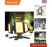 Waterproof 3000 Lumen Magnetic Portable Work Light - Ideal for Garage & Camping