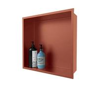 Waterproof 304 Stainless Steel Shower Shelves 11.8x11.8 12.5in Thick Space-Saving Wall Storage for Modern Bathroom Embedded Design Rust-Resistant