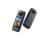 Waterproof 360 Action Camera, 4K Wide-Angle Video, Invisible Selfie Stick, Removable Lens Guards, 135 Min Last(Motorcycle Bundle)