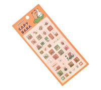 Waterproof 3D Stickers - Inspirational PVC Animal Stickers | Capybara Cartoon Square Stickers | DIY Decorations for Kids Diaries, Bottle Covers