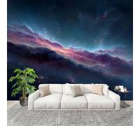 Waterproof 3D Wallpaper Mural 350x256 cm Universe, Milky Way, Galaxy Home Decor Removable Photo Wallpaper Blue HD Non-Woven Murals Seamless Splicing UV Protection Wall Stickers