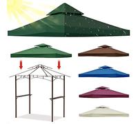 Waterproof 3x3m Garden Pavilion Durable WinterReady Outdoor Canopy with Chimney Vent Oxford Fabric StormResistant for Outsunny Metal & Wooden Gazebo