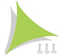 Waterproof 3x3m Triangle Sun Shade SailWindproof Canopy for Garden Beach & PatioDurable Green Outdoor Sun Protection Sail