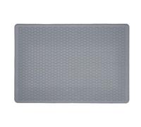 Waterproof, 40 X 50 Cm 15.75 X 19.69 In, Gray | Easy Rinse and Wipe Clean, Pet Feeding Mat with Raised Lip, Dog Owners