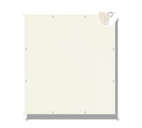Waterproof 400x650cm UV Protection Canopy for Balcony Garden & Patio Wind & Privacy Screen Milky White Shade Cloth for Outdoor Living Spaces