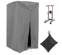 Waterproof 420D Ox Protective Cover for Pull Up Bar & Dip Stat Dustproof Power Rack Weight Lifting Cover for Indoor & Outdoor Home Gym (Gray 102x107x163cm)