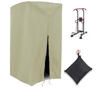 Waterproof 420D Ox Protective Cover for Pull Up Bar & Dip Stat Dustproof Weight Lifting Power Rack Cover for Indoor/Outdoor Home Gym (Size: 102x107x163cm)