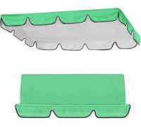 Waterproof 420D Oxford Canopy Cover for 2/3-Seater Patio Swing - Outdoor Replacement Top Fabric for Lawn Garden All-Weather Sun Protection