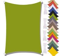 Waterproof 4x6M Sun Shade Sail - UV Resistant 95% for Pool Garden Terrace Park Camping - Yellow-Green Outdoor Canopy Sun Protection for Patio & Backyard