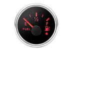 Waterproof 52mm Fuel Level Gauge+ Float Sensor 0-190 OHM Tank Meter with Alarm 7 Color Light for Car Yacht Customized(125mm SensorXGauge)