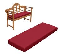 Waterproof 5cm Thick Outdoor Bench Cushion Non Slip Garden Seat Pad Red 125x50cm Perfect for ill Patio and Outdoor Furniture Comfort.