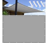 Waterproof 5x5m ning Canopy - 98% UV Protect Pera e with Fixing Kit Easy to Install for Patios Backyards and Outdoor Gardens - Light Grey
