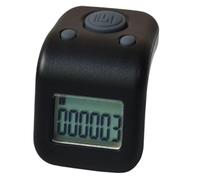 Waterproof 6-Digit Handheld Tally Counter - Magnetic Charging Finger Clicker with LCD Backlight, 20-Day Battery Digital Number Counter for Pitches, Steps, Scores (Black)
