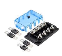 Waterproof 6 Way Car Automotive Auto Down Bolt On Screw Type Fuse Box Block Holder(80A)