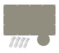 Waterproof 7x8m - 98% UV Protection Water-Repellent Canvas Privacy Screen with Cord & Eyelets for Patio Garden Balcony & Camping - Brown Outdoor Shade Solution