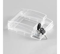 Waterproof 86 Type Socket Box with Lock and Key for Securing Outdoor Electrical Switches and Protecting Against Water Damage in Various Settings (Transparent)