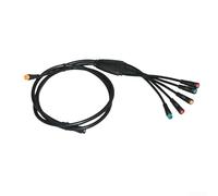 Waterproof 8Pin Electric Bike Cable 1m for horn Light Waterproof | PVC insulated jacket, weather resistant, black finish, 8-pin interface, secure connection for outdoor use