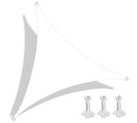 Waterproof 9.2x9.2m Triangular Sun Sail - UV-Resistant Canopy for Patio Deck Backyard & Terrace - Weatherproof Outdoor Shade Sail White