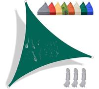 Waterproof 98% UV Protect Triangular e Sail for Garden & Terrace, 4 x 4 x 5.7m, Dark Green Canopy for Outdoor Patio, Sune for Deck & Backyard