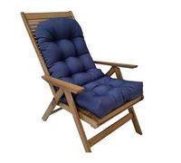 Waterproof Adirondack Chair Cushions with Ties Thick High Back Wicker Seat Cushions Padded Outdoor Indoor Patio Cushions Navy Blue Garden Chair Cushions