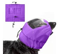 Waterproof Adjustable Dog Shower Cap with Clear Baffle, Waterproof Dog Ear Covers for Bath, Pet Eye Ears Protection Shower Cap in Bathing, Grooming, Swimming, Outdoor (Purple)