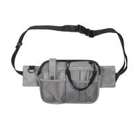 Waterproof Adjustable Tool Storage Waist Bag with Multiple Organizational Pockets Designed for Healthcare and Clinical Supply Management(Gray)