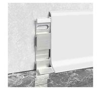 Waterproof Aluminum Baseboard Trim for Walls 6cm Wide x 90cm Long Ideal for Bathroom Kitchen & Balcony Easy Inllat Over Existing Baseboards White h.