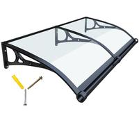 Waterproof Aluminum Door Canopy - UV/Rain Protection Awning for Porch Patio Window - Durable Polycarbonate Cover 32x51in Stylish Outdoor Shade Solutions