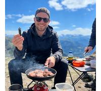 Waterproof Aluminum Pill Box - Pill Container | Multi-Compartment Airtight With Keyring, Personal Pills Holder Storage Box | For Supplement Seasoning School Outdoor Travel Camping Hiking Fishing Runni