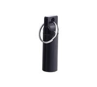 Waterproof Aluminum Pill Box Portable Keychain, Outdoor Pill Storage Case Capsule Tablet Container Keychain Holder(Black)
