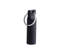 Waterproof Aluminum Pill Box Portable Keychain, Outdoor Pill Storage Case Capsule Tablet Container Keychain Holder(Matte Black)
