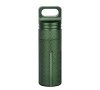 Waterproof Aluminum Pill Holder with Keychain Outdoor Medicine Bottle Seal First Aid Drug Holder