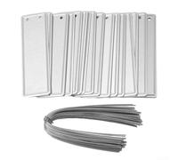 Waterproof Aluminum Plant Labels Double Sided with Iron Wire, Designed for Secure Attachment and Long Lasting Tree ID in Gardens