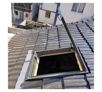 Waterproof Aluminum Roof Hatch with Hydraulic Rod, Skylight Cover for Basement Access, Fits 20-40" Opening (76x86cm), Durable Weather-Resistant Solution