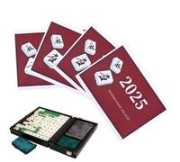 Waterproof American Mahjong Cards - 2025 Rule Evaluation Guide, Large Print Hands with Notes, Thick Laminated Paper with Coating, Interactive Stationery Items, Reference