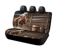 Waterproof American West Rodeo Car Seat Cover Scratchproof Rear Seat Protector Universal Fit Bench Backseat Covers for Suvs Trucks Sedans Vans Pet Dog for Owners & Outdoor Enthusiasts Friendly