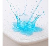 Waterproof and Breathable Terry Towelling Cotton Cot Mattress Protector, 60x120cm,White.
