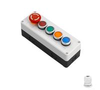 Waterproof and dustproof 22mm push button switch control box with ABS and metal materials, rated for 10A current, anti rust screws, self reset and self locking operation features (2)