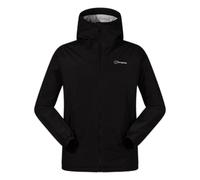 Berghaus Men's Deluge Pro Insulated Waterproof Shell Jacket | Adjustable | Durable Coat | Rain Protection Waterproof Jacket, Black/Black, S